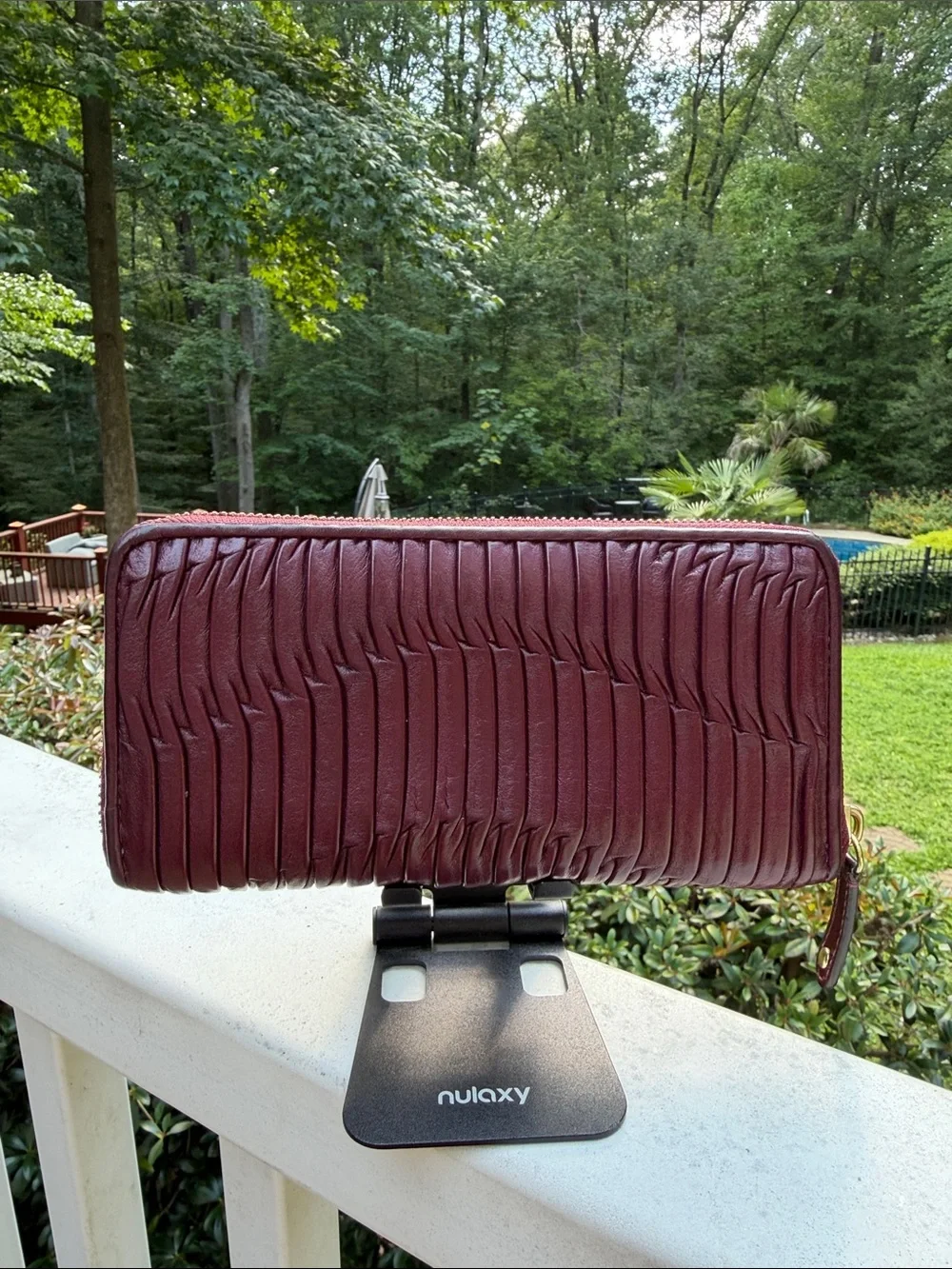 Coach leather card